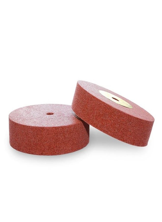 Lekshika Non-Woven Abrasive Polishing Wheel - 150 mm x 25 mm | Grinding & Finishing Wheel for Metal, Wood, Stainless Steel - Maroon, Fine Grit - U1 - Image 3